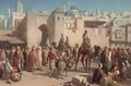 A busy Arab market - Louis Tesson