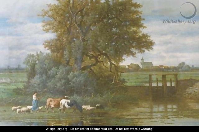 A country idylle - Louis Marie Dominique Romain Robbe