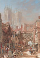 A view of St. Sampson's Square, York - Louise Rayner
