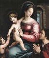 The Virgin and Child with the Infant Saint John the Baptist and a donor - Luca Penni