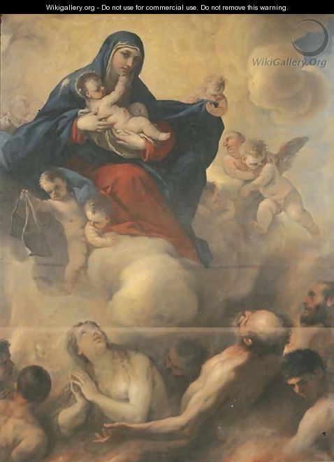 The Madonna and Child with Souls in Purgatory - Luca Giordano