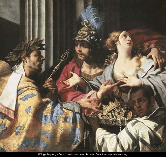 Agamemnon refusing to allow Chryses to ransom his daughter Chryseis - Luca Da Reggio (Ferrari)