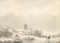 A polder landscape in winter - Lodewijk Johannes Kleijn