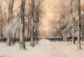 A winter landscape - Louis Apol