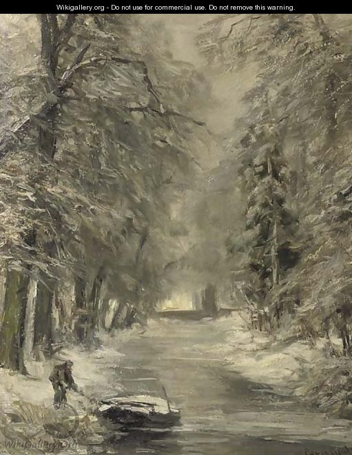 A snow covered forest - Louis Apol