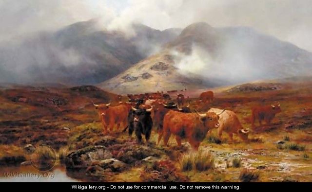 Crossing the moorland - Louis Bosworth Hurt