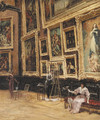 In the Louvre - Louis Beraud