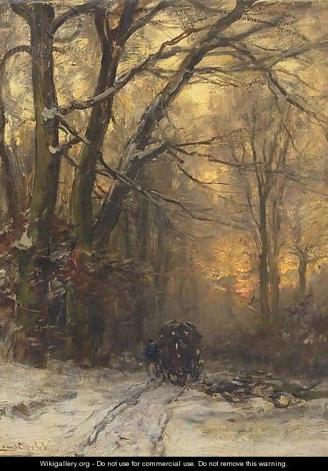 Passing through a forest in winter - Louis Apol