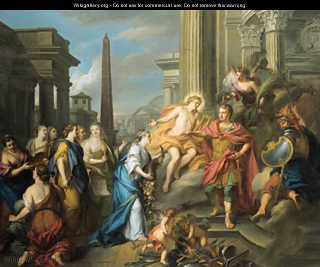 Augustus closing the Temple of Janus - Louis de Silvestre