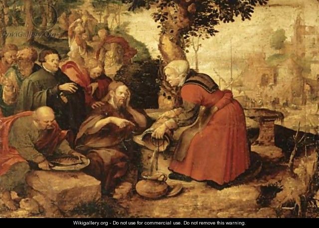 Christ and the Woman of Samaria - Leiden School
