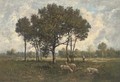 A shepherd and his flock - Leon Richet