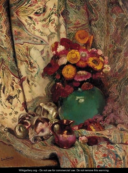 Coquillages et fleurs - Leon Frederic