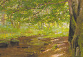 A sunlit woodland stream - (attr. to) Lamont, Thomas Reynolds