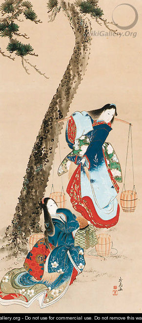 The salt maidens Matsukaze and Murasame from the kabuki dance 