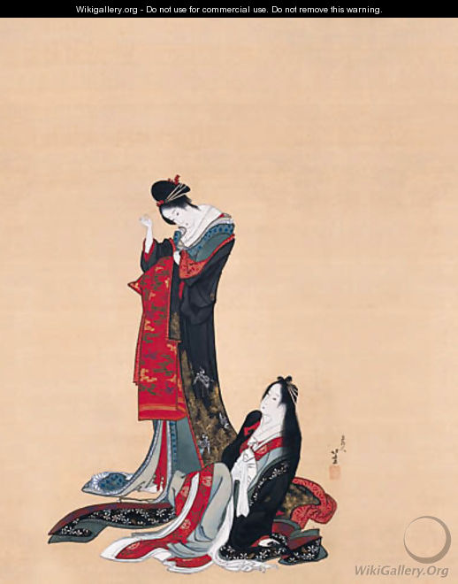 Two courtesans - Katsushika Hokusai