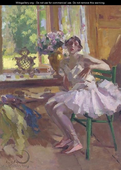 A ballerina at her toilette - Konstantin Alexeievitch Korovin