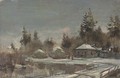 A Russian riverside village in winter - Konstantin Alexeievitch Korovin