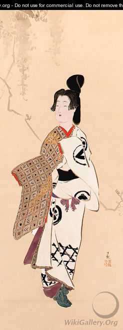 Geisha in festival costume - Kobayashi Kiyochika