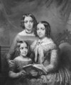 A group portrait of three sisters - Lambertus Johannes Hansen