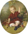 A young boy in a garden - Konstantin Johannes Franz Cretius