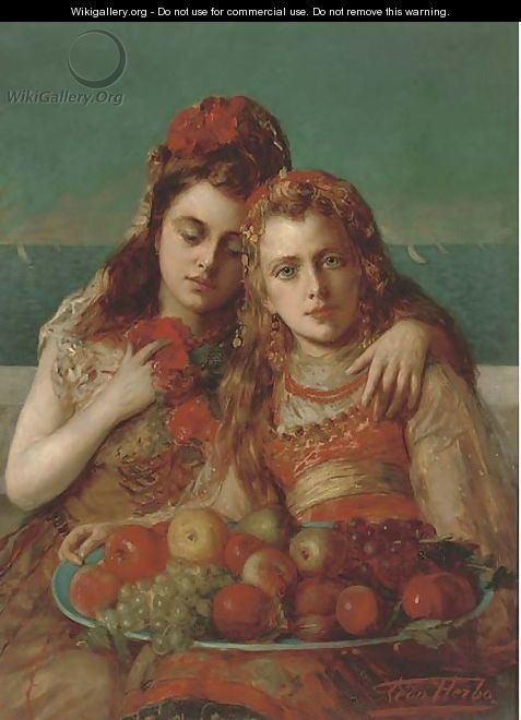 Friends eating fruit by the sea - Leon Herbo