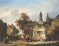 A meeting in a Continental town square - Laurent Herman Redig