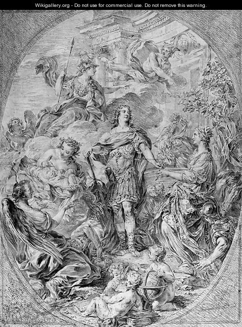 King Louis XV giving Peace to Europe, after Franois Le Moyne - Laurent Cars