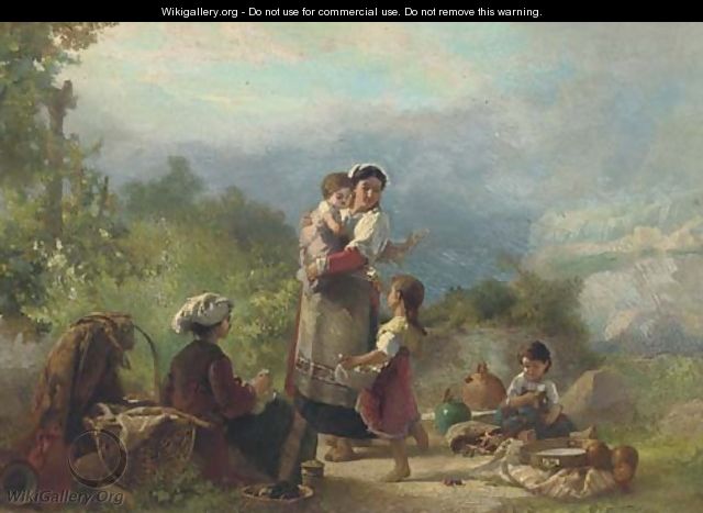 A gift after the picnic - Karel Frans Philippeau