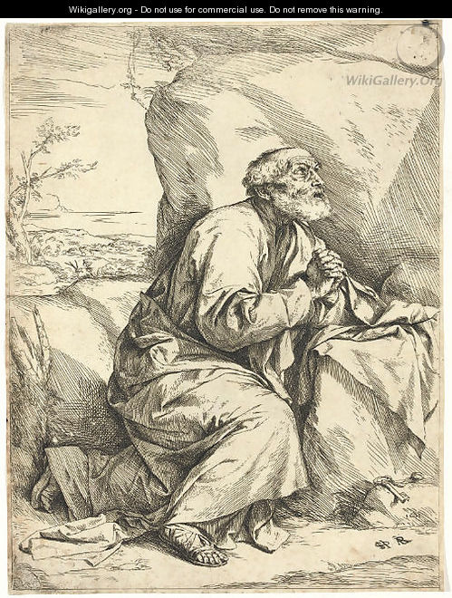 St. Peter, Penitent (B. 7; Brown 6 I) - Jusepe de Ribera