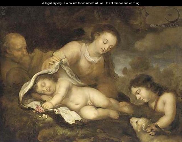 The Holy Family with Infant Saint John the Baptist - Jurgen Ovens