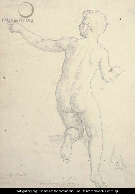 A nude boy seen from behind - Julius Schnorr Von Carolsfeld