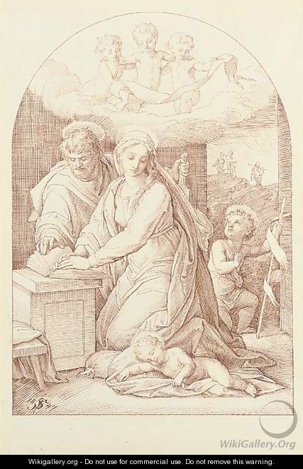 The Holy Family with the Infant Baptist - Julius Schnorr Von Carolsfeld