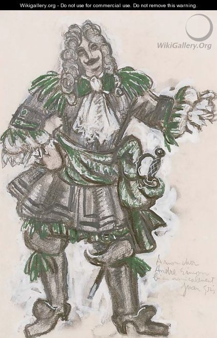 Costume design for a cavalier in 