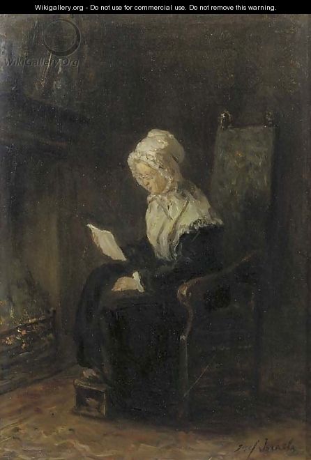 Reading a letter - Jozef Israels