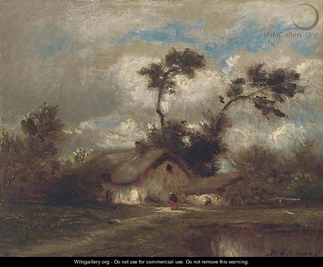 Beside a country cottage - Jules Dupre