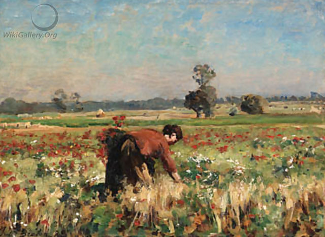 Le Pr fleuri Courrires (The Flowering Field in Courrires) - Jules (Adolphe Aime Louis) Breton