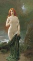 A nymph by a woodland pool - Jules Frederic Ballavoine
