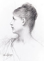 A lady in profile - Jules Joseph Lefebvre