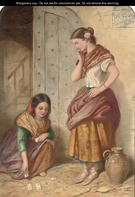 The little gitana - Auguste Jules Bouvier, N.W.S.