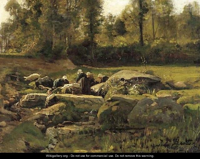 Lavandieres bretonnes aA  Douarnenez - Jules (Adolphe Aime Louis) Breton