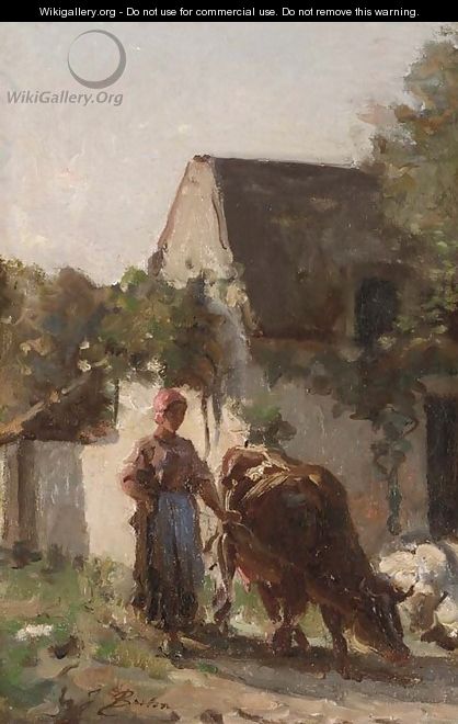 Gardeuse de vache - Jules (Adolphe Aime Louis) Breton