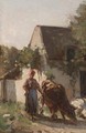 Gardeuse de vache - Jules (Adolphe Aime Louis) Breton