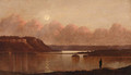 Sunset and Moonrise, Lake Pepin, Minn. - Joseph Rusling Meeker