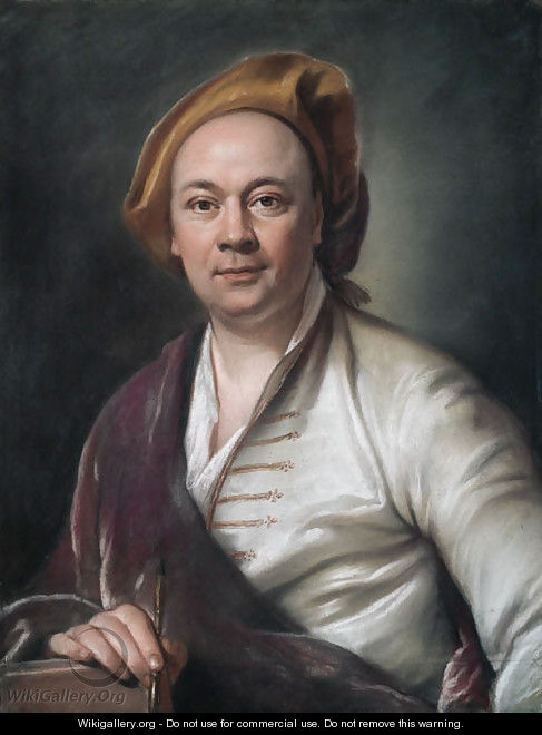 Presumed portrait of Louis de Silvestre holding an artist