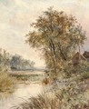 A cottage by a pond - Joseph Thors
