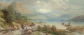 Peasants conversing on the edge of Lake Como - James Burrell Smith