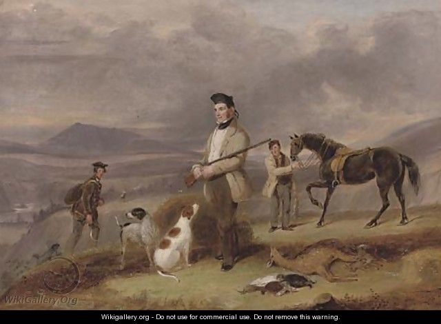 Mr Grant shooting near Rothes, on the Spey - James Forbes