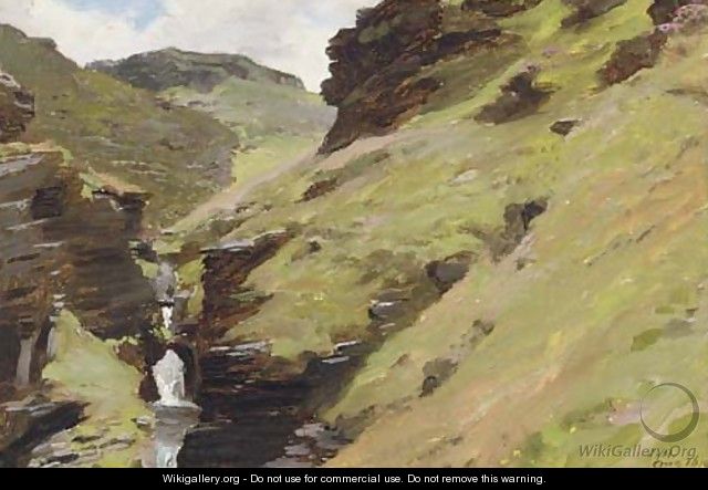 In the rocky valley, near Tintagel, Cornwall - James Hayllar