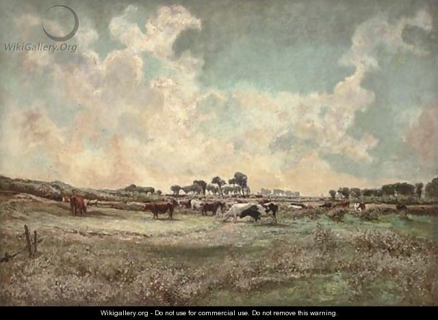 Cattle grazing in an extensive landscape - James Levin Henry