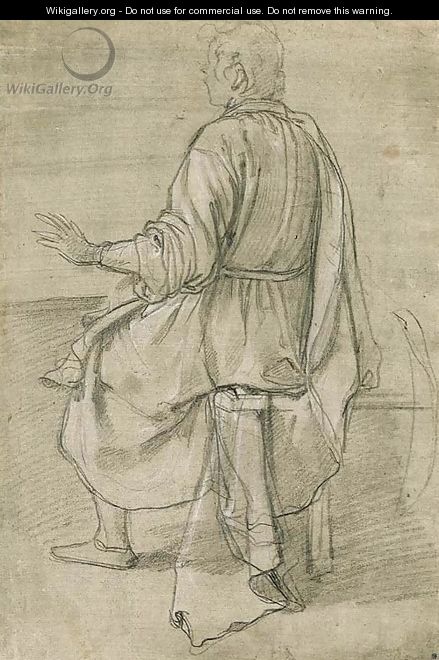 A seated young man seen from behind - (Jacopo Chimenti) Empoli
